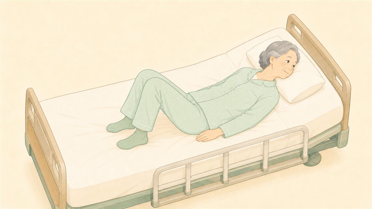 高齢者の寝返り 両膝を立てる