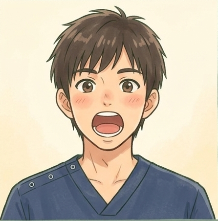 高齢者の嚥下体操 あーと声を出すタカ